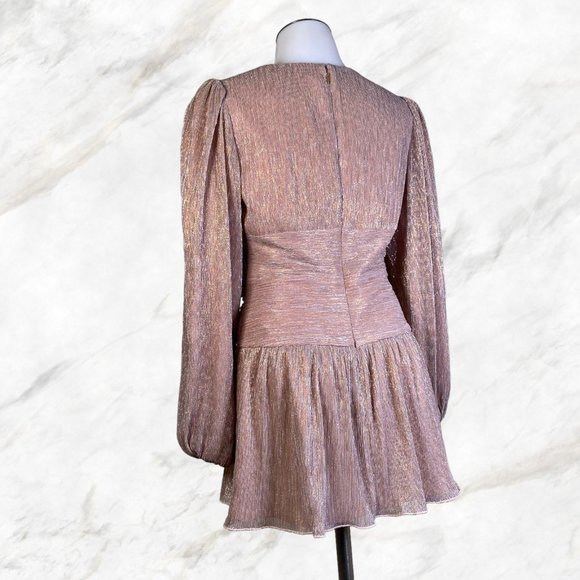 Lovers and Friends Josephine Mini Dress in Rose Gold & Silver - Picture 9 of 12